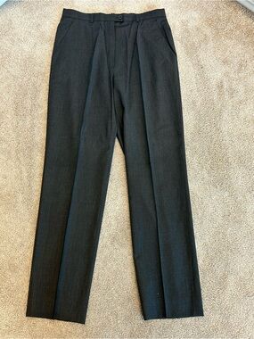 Escada Charcoal Gray Tailored Dress Trousers pants Sz 36